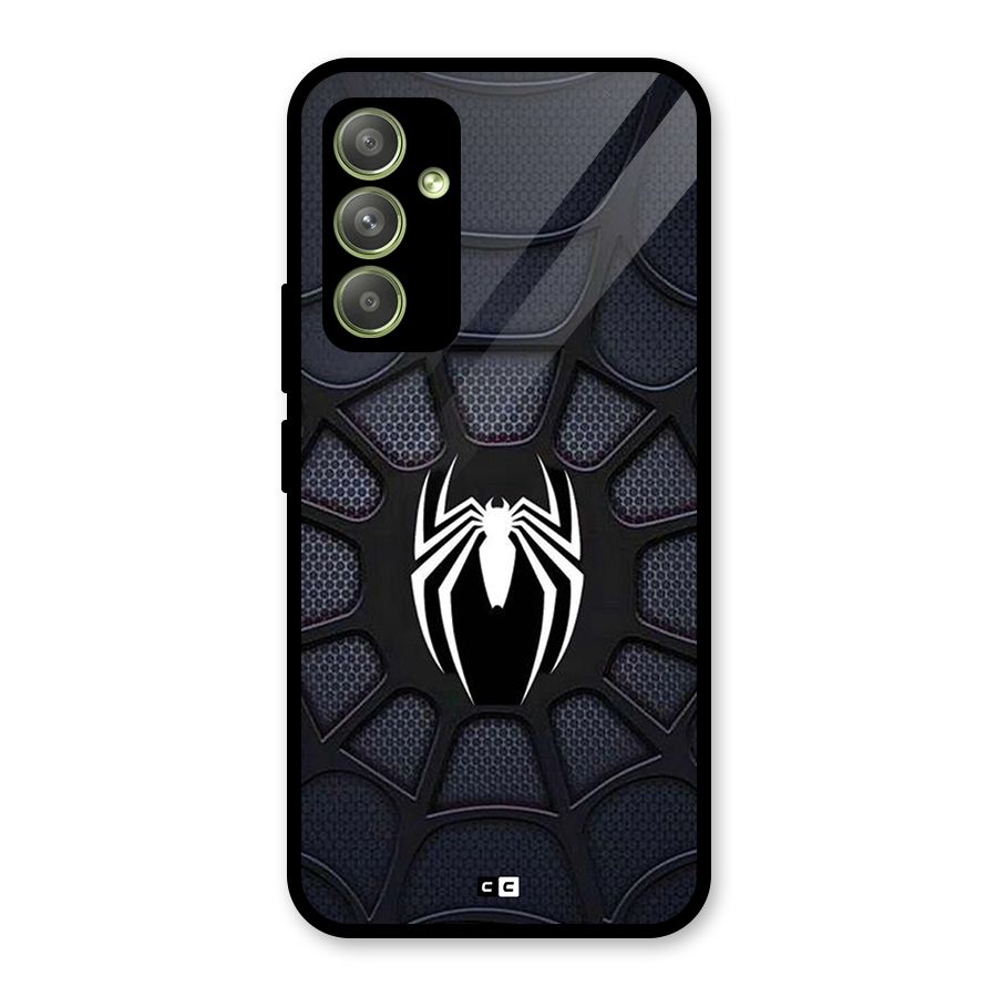 Black Web Glass Back Case for Galaxy A54