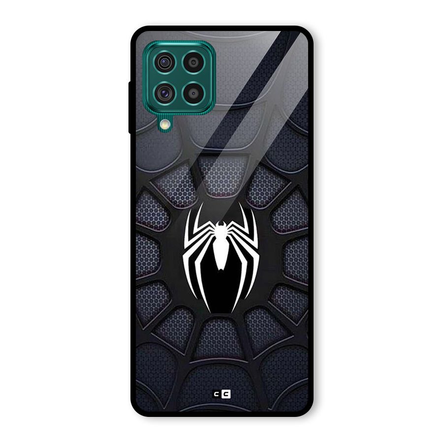 Black Web Glass Back Case for Galaxy F62