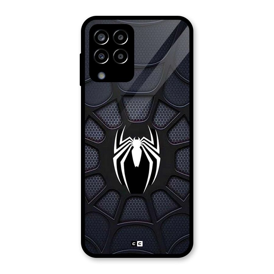 Black Web Glass Back Case for Galaxy M33