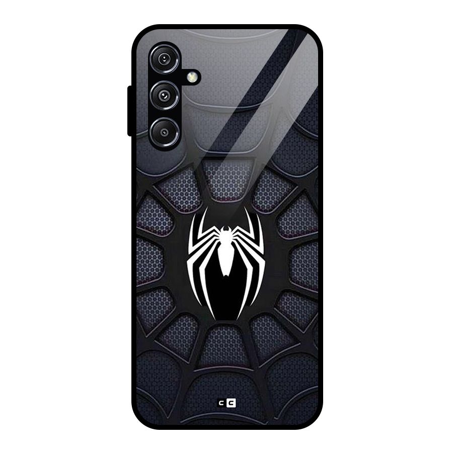 Black Web Glass Back Case for Galaxy M34 5G