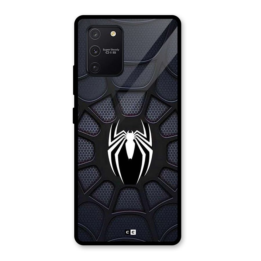 Black Web Glass Back Case for Galaxy S10 Lite