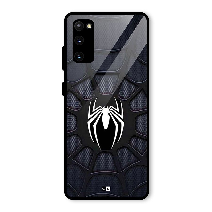 Black Web Glass Back Case for Galaxy S20 FE
