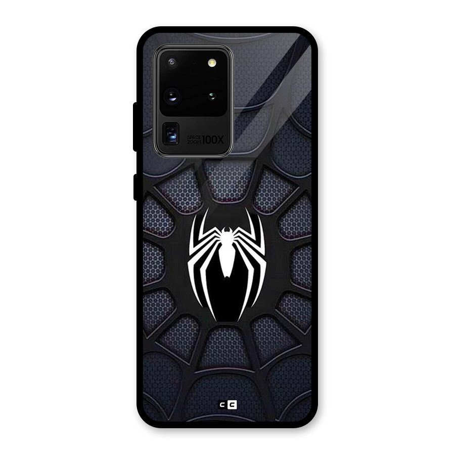Black Web Glass Back Case for Galaxy S20 Ultra