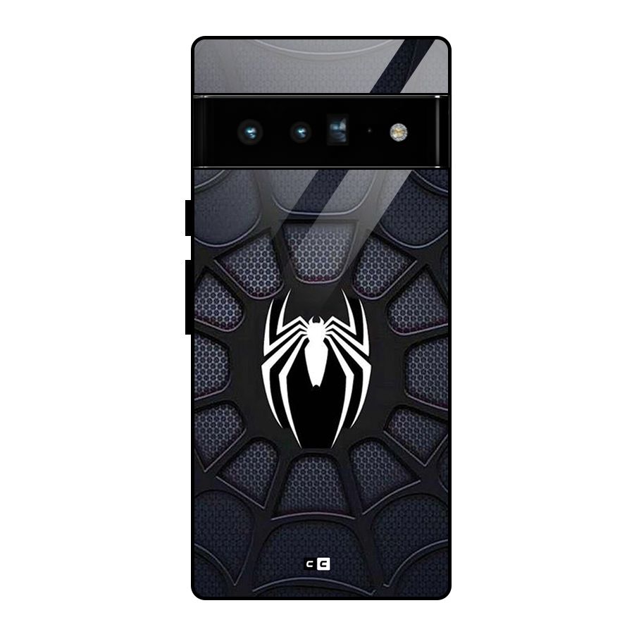 Black Web Glass Back Case for Google Pixel 6 Pro