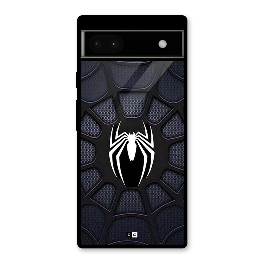 Black Web Glass Back Case for Google Pixel 6a