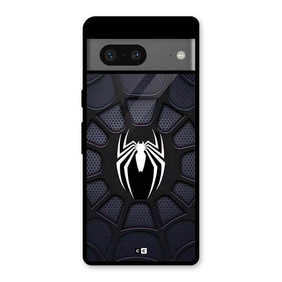 Black Web Glass Back Case for Google Pixel 7