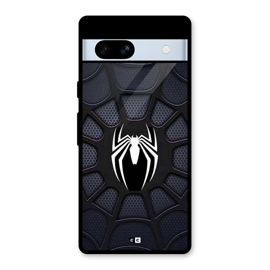 Black Web Glass Back Case for Google Pixel 7a
