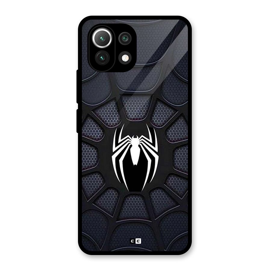Black Web Glass Back Case for Mi 11 Lite NE 5G