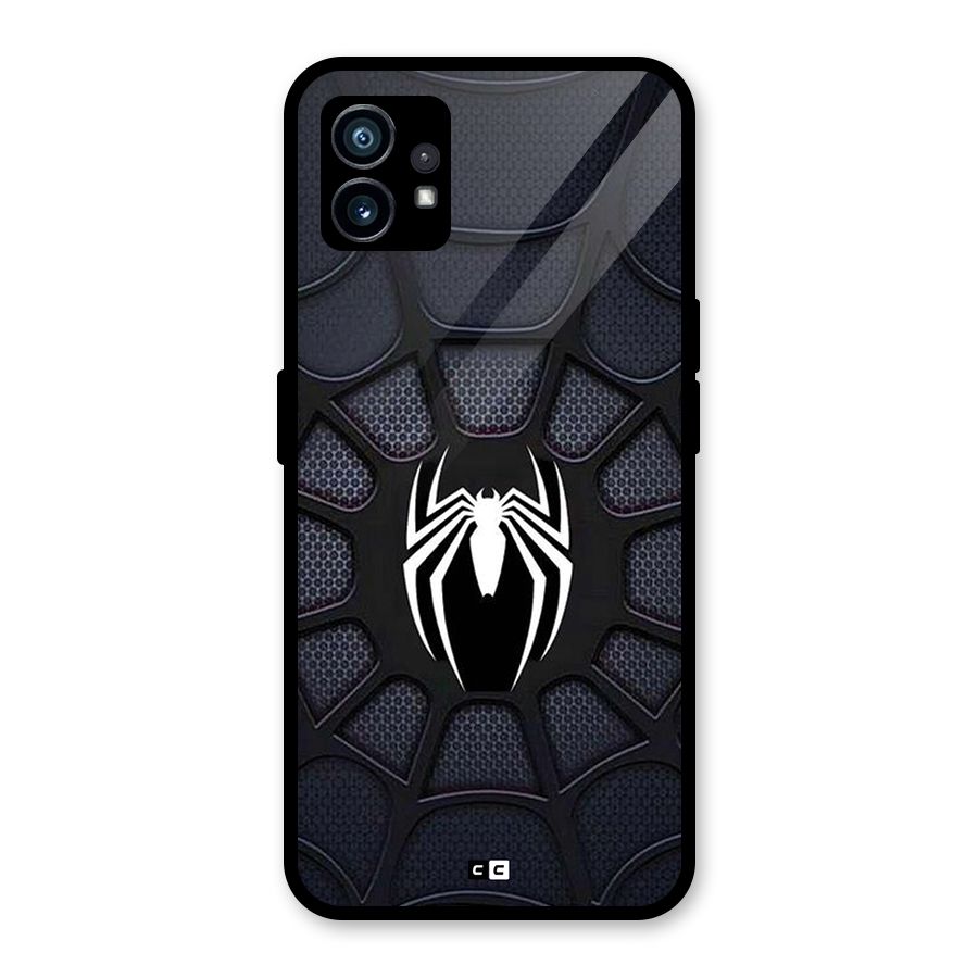 Black Web Glass Back Case for Nothing Phone 1