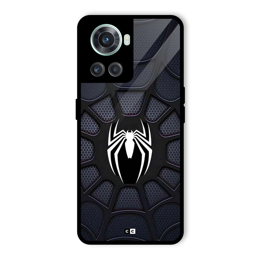 Black Web Glass Back Case for OnePlus 10R