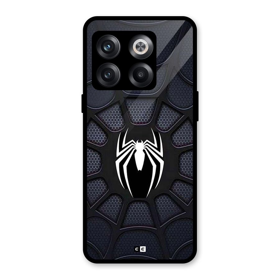 Black Web Glass Back Case for OnePlus 10T