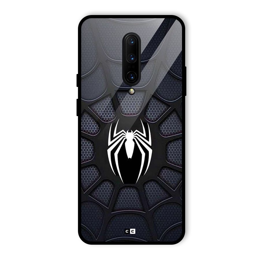 Black Web Glass Back Case for OnePlus 7 Pro