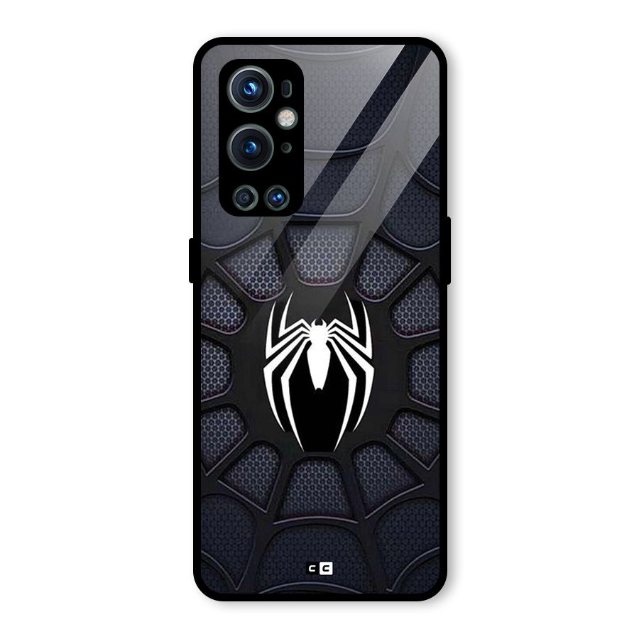 Black Web Glass Back Case for OnePlus 9 Pro