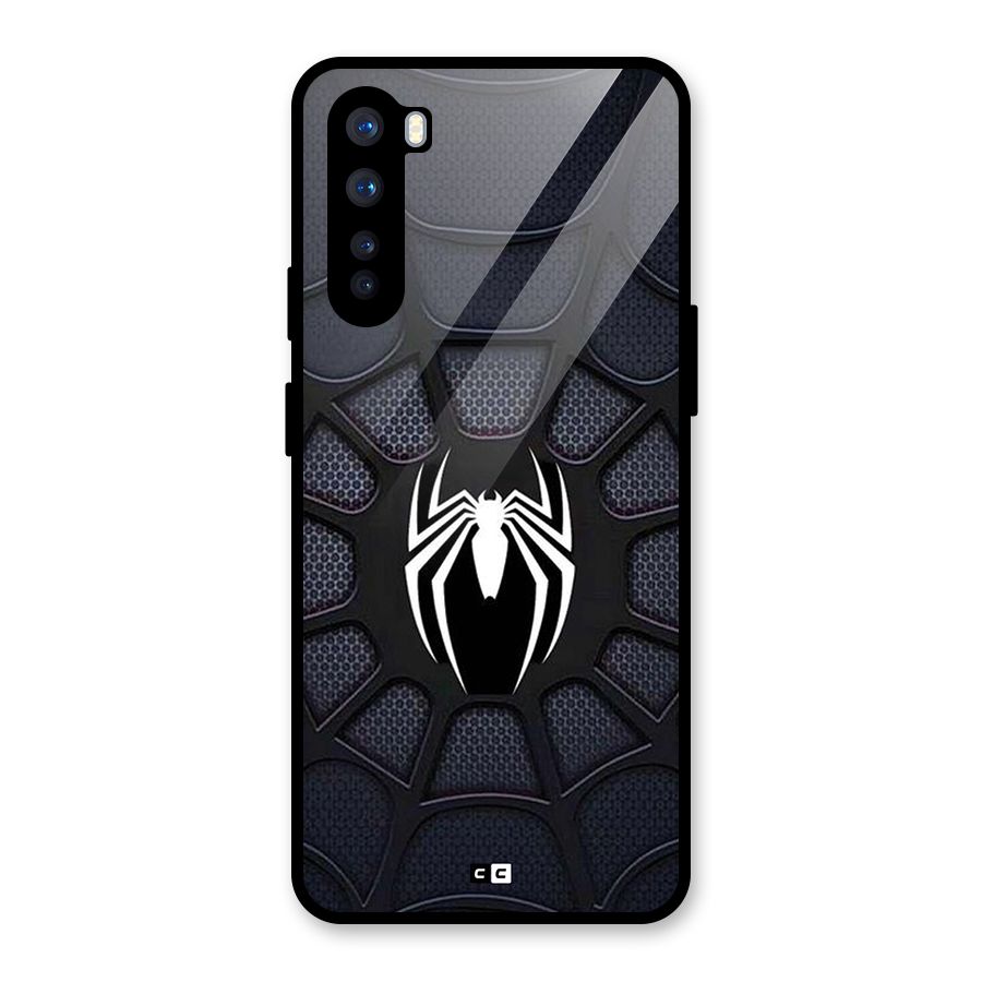 Black Web Glass Back Case for OnePlus Nord