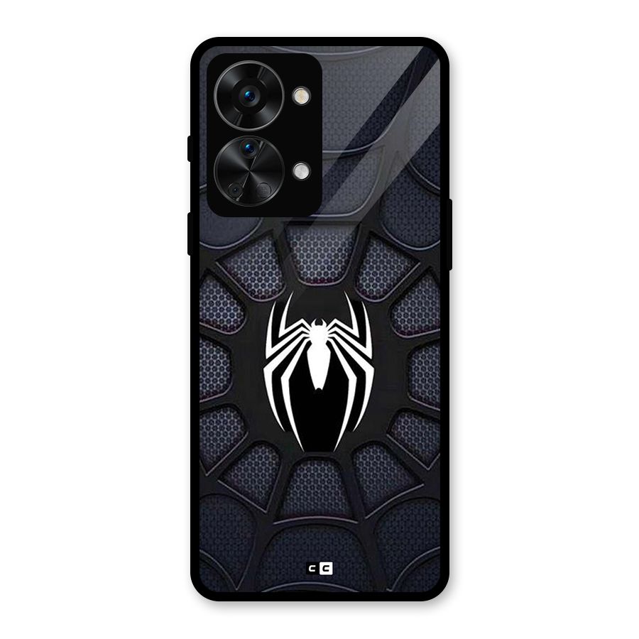 Black Web Glass Back Case for OnePlus Nord 2T