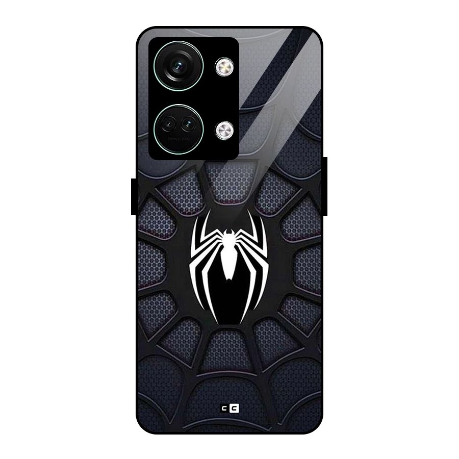 Black Web Glass Back Case for Oneplus Nord 3