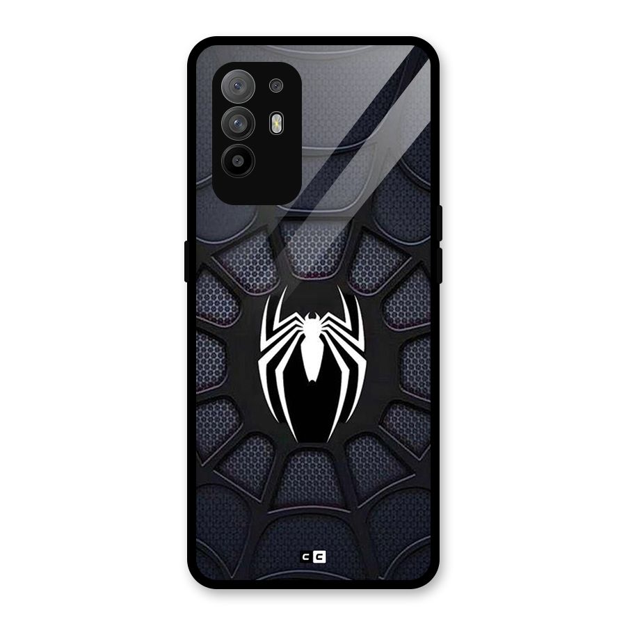 Black Web Glass Back Case for Oppo F19 Pro Plus 5G