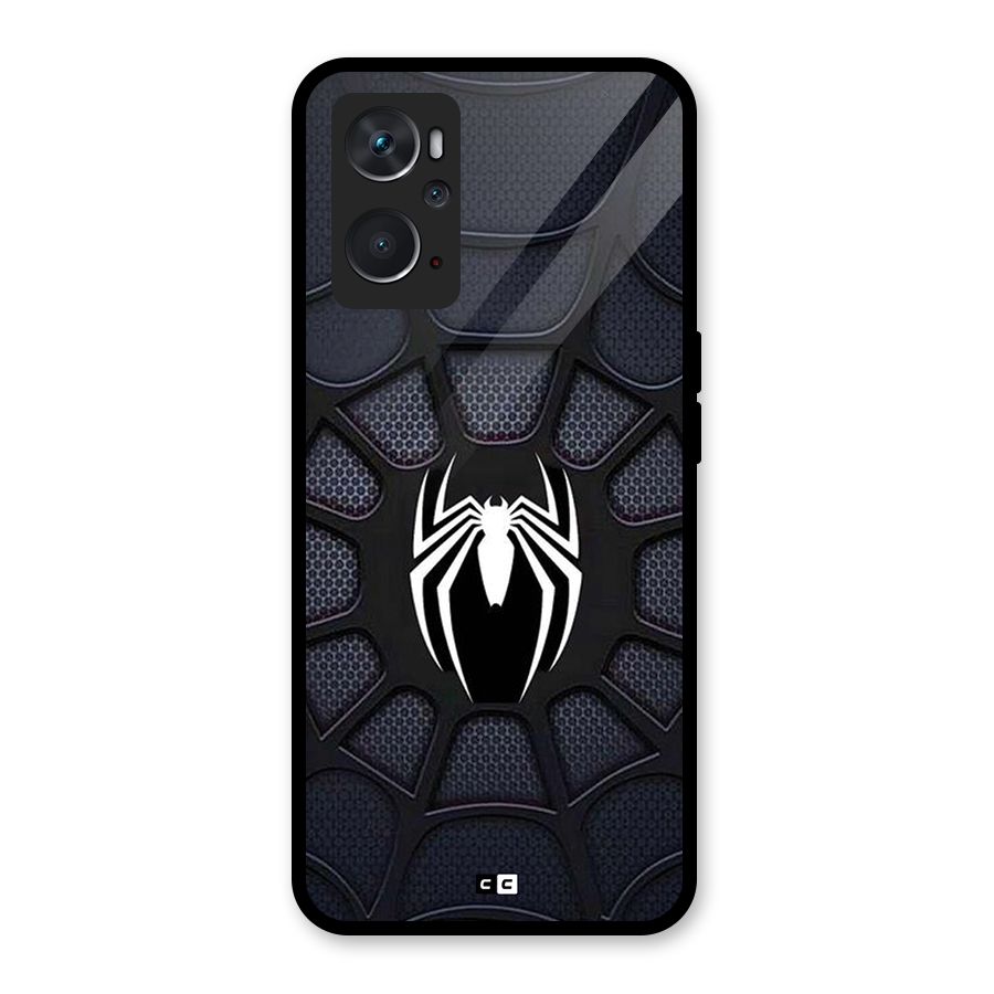 Black Web Glass Back Case for Oppo K10 4G