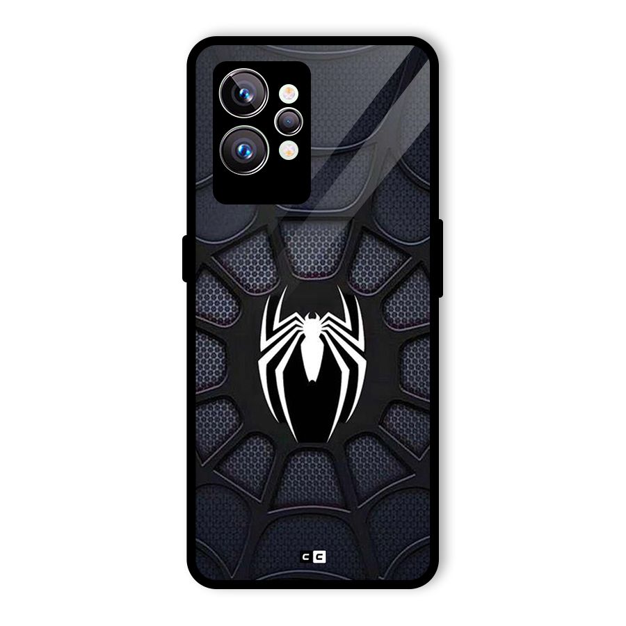 Black Web Glass Back Case for Realme GT2 Pro