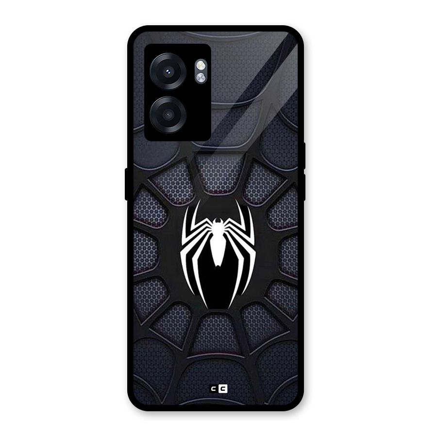 Black Web Glass Back Case for Realme Narzo 50 5G