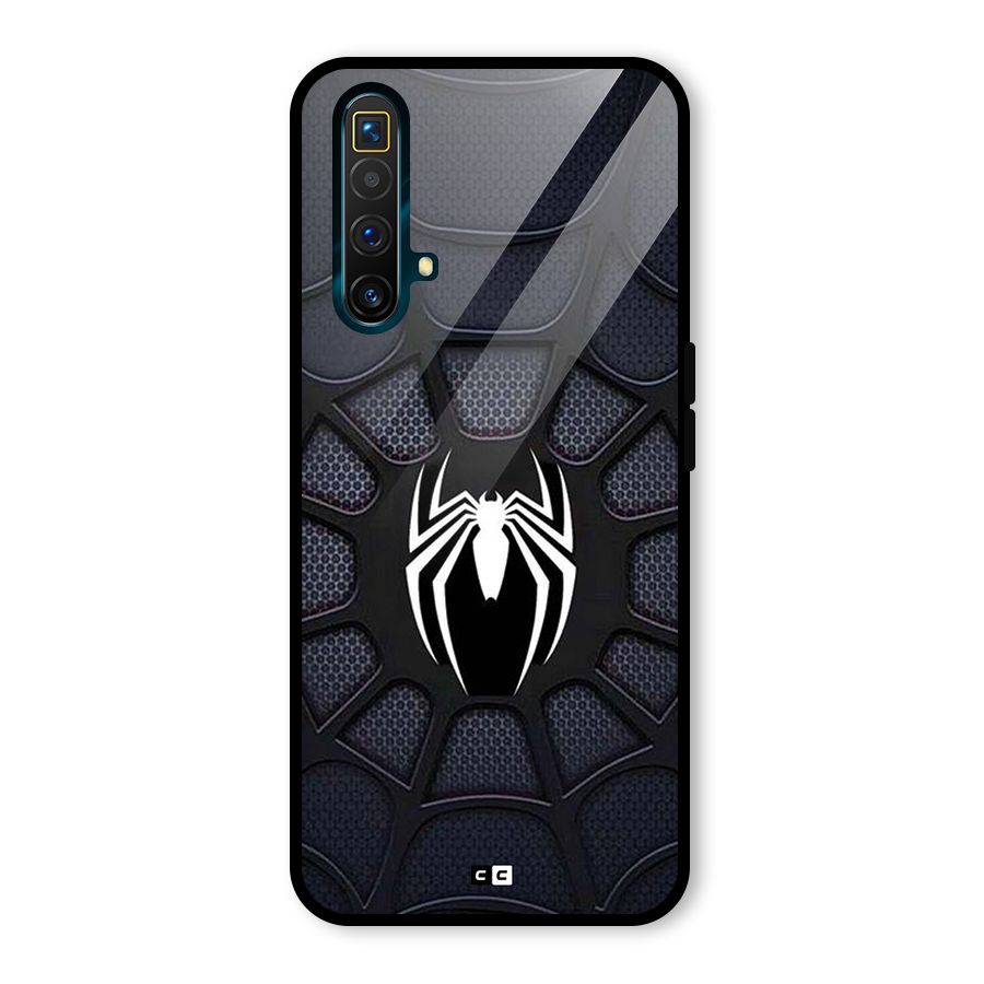 Black Web Glass Back Case for Realme X3 SuperZoom