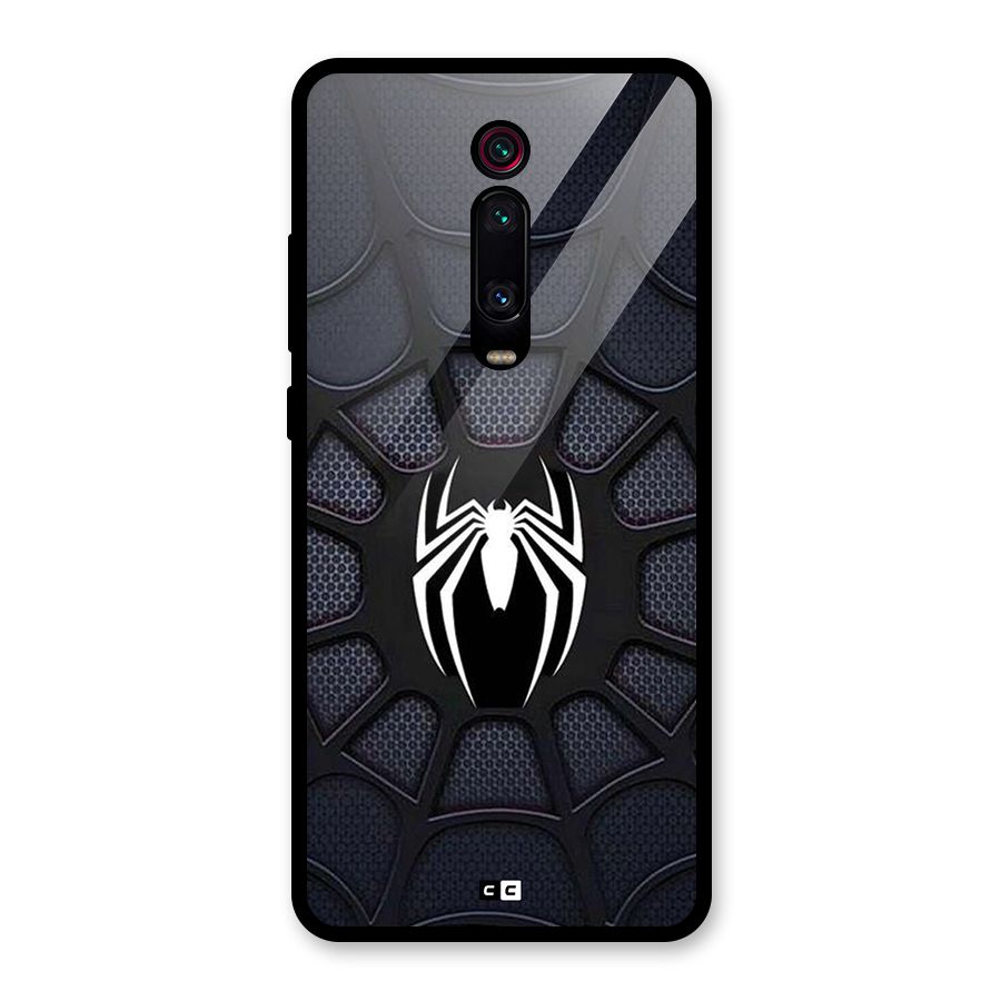 Black Web Glass Back Case for Redmi K20