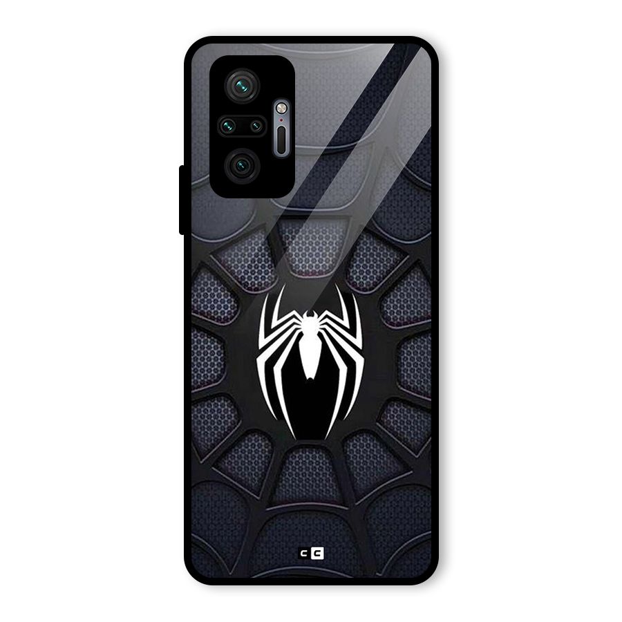 Black Web Glass Back Case for Redmi Note 10 Pro Max