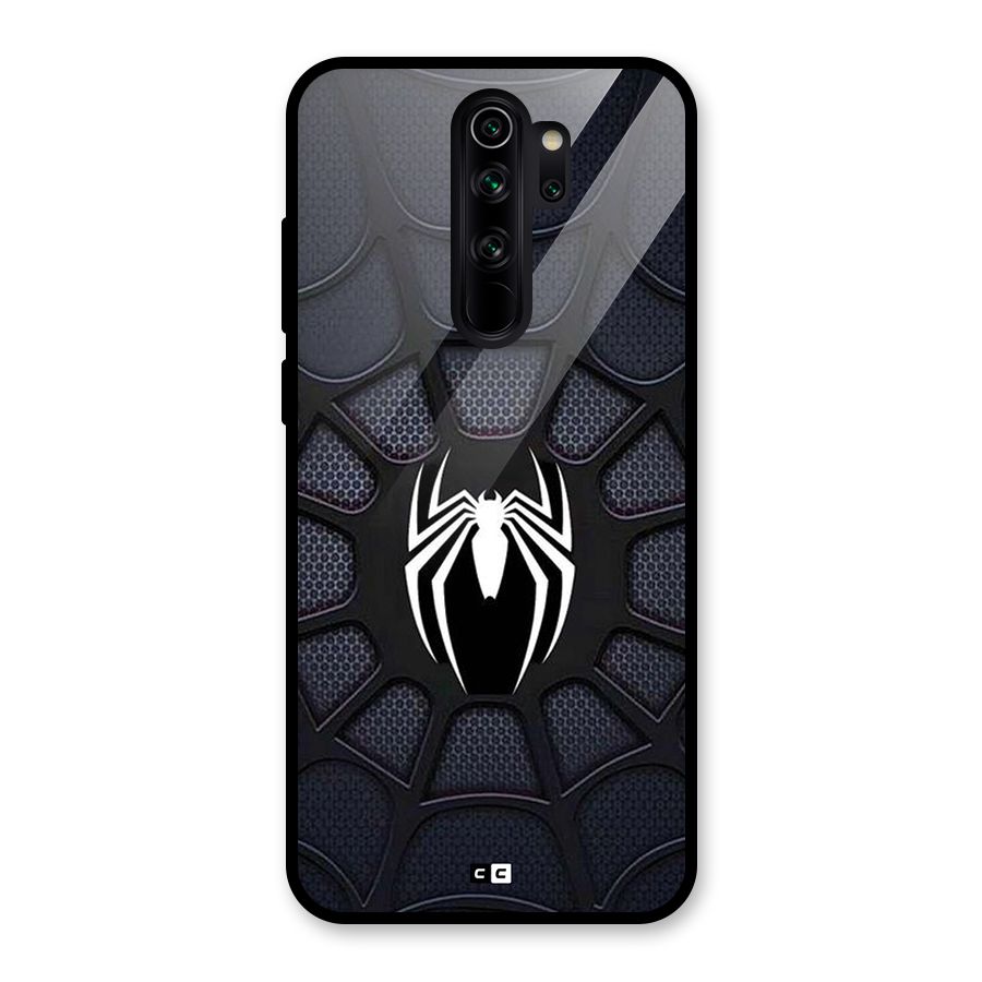 Black Web Glass Back Case for Redmi Note 8 Pro