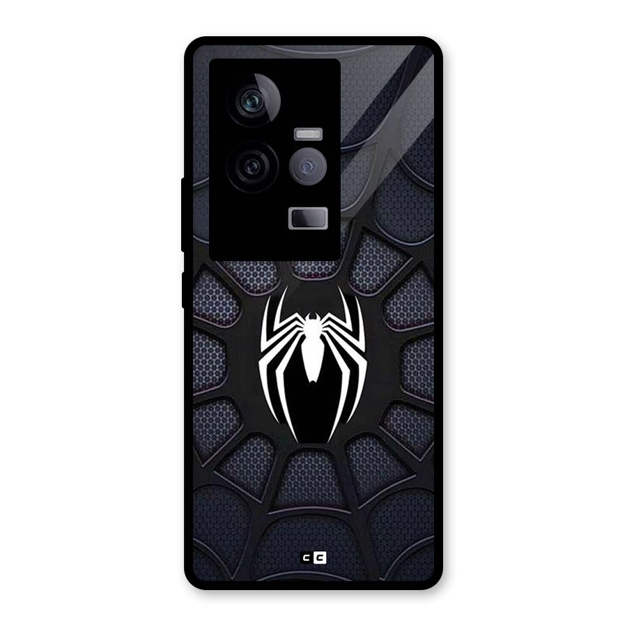Black Web Glass Back Case for Vivo iQOO 11 5G