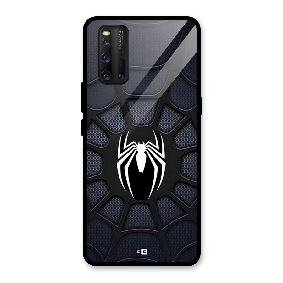 Black Web Glass Back Case for Vivo iQOO 3