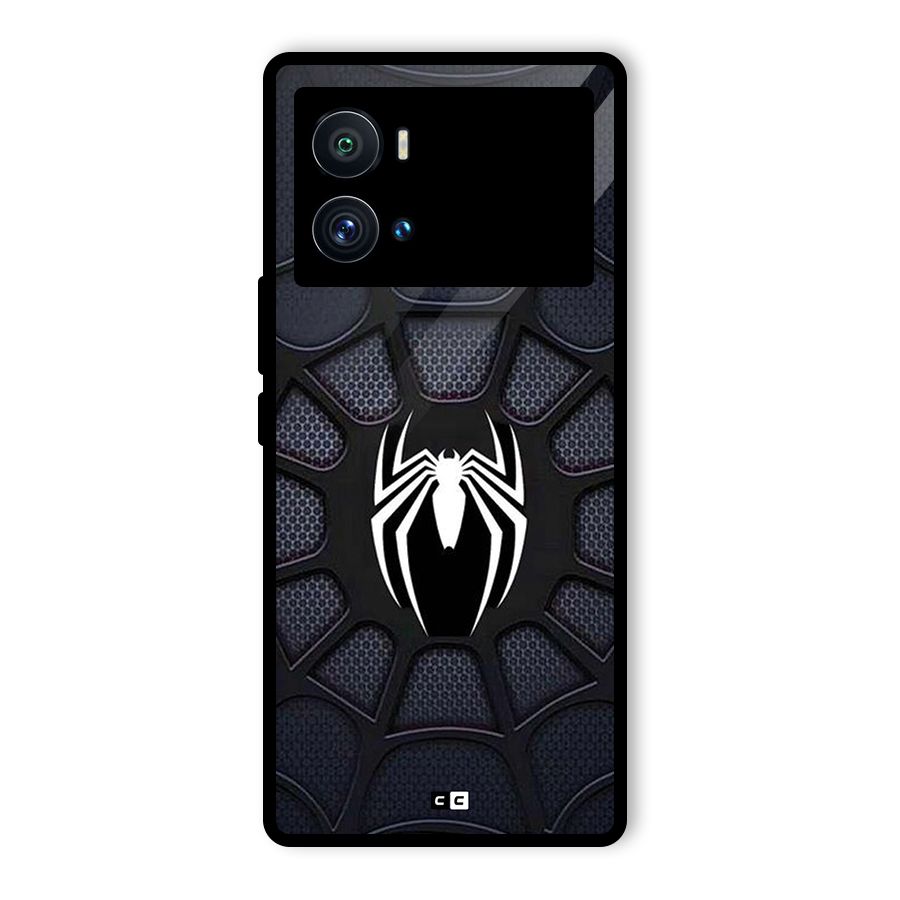 Black Web Glass Back Case for Vivo iQOO 9 Pro
