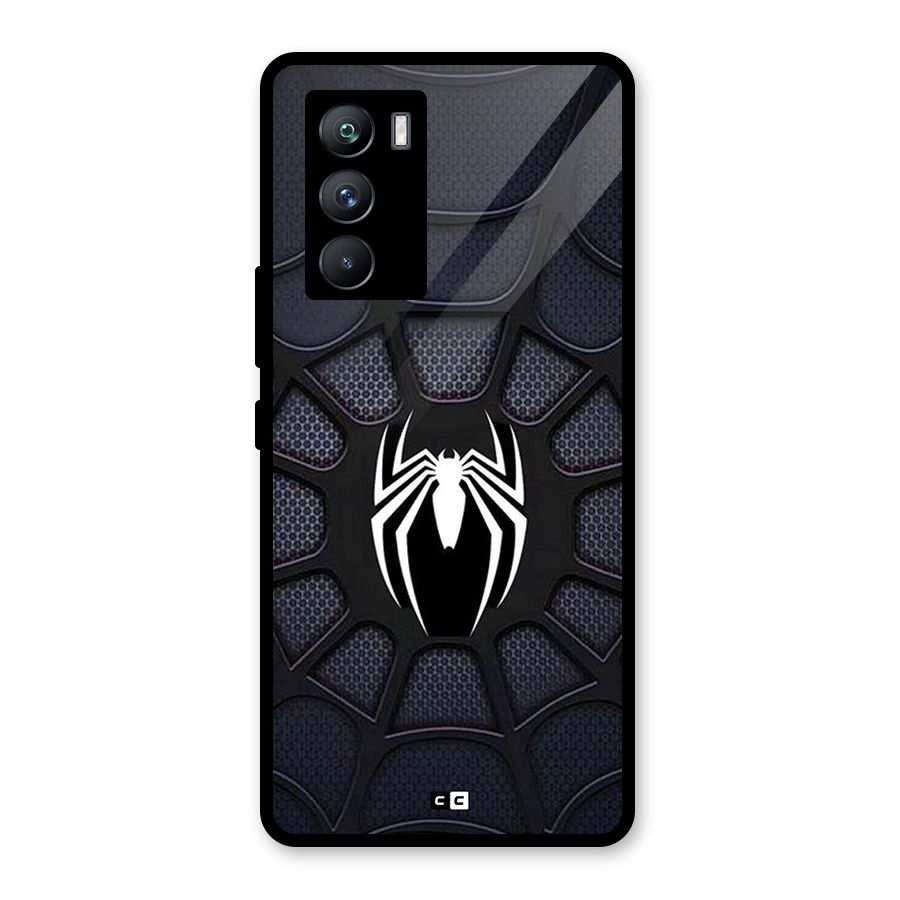 Black Web Glass Back Case for Vivo iQOO 9 SE