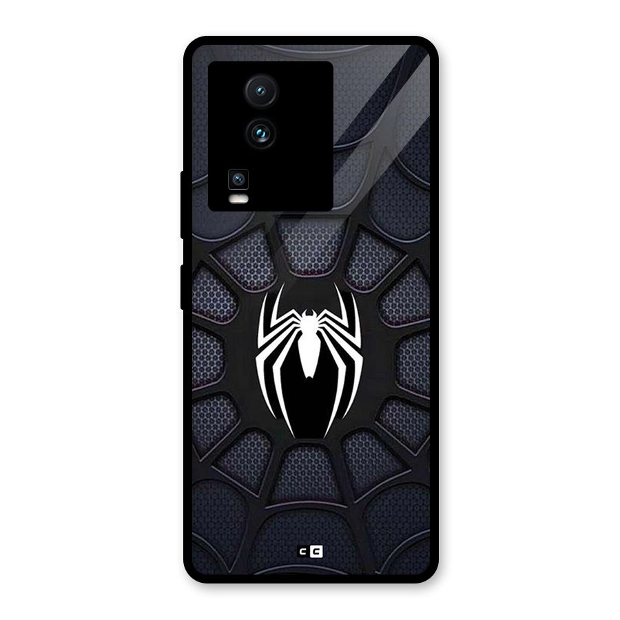 Black Web Glass Back Case for Vivo iQOO Neo 7 Pro