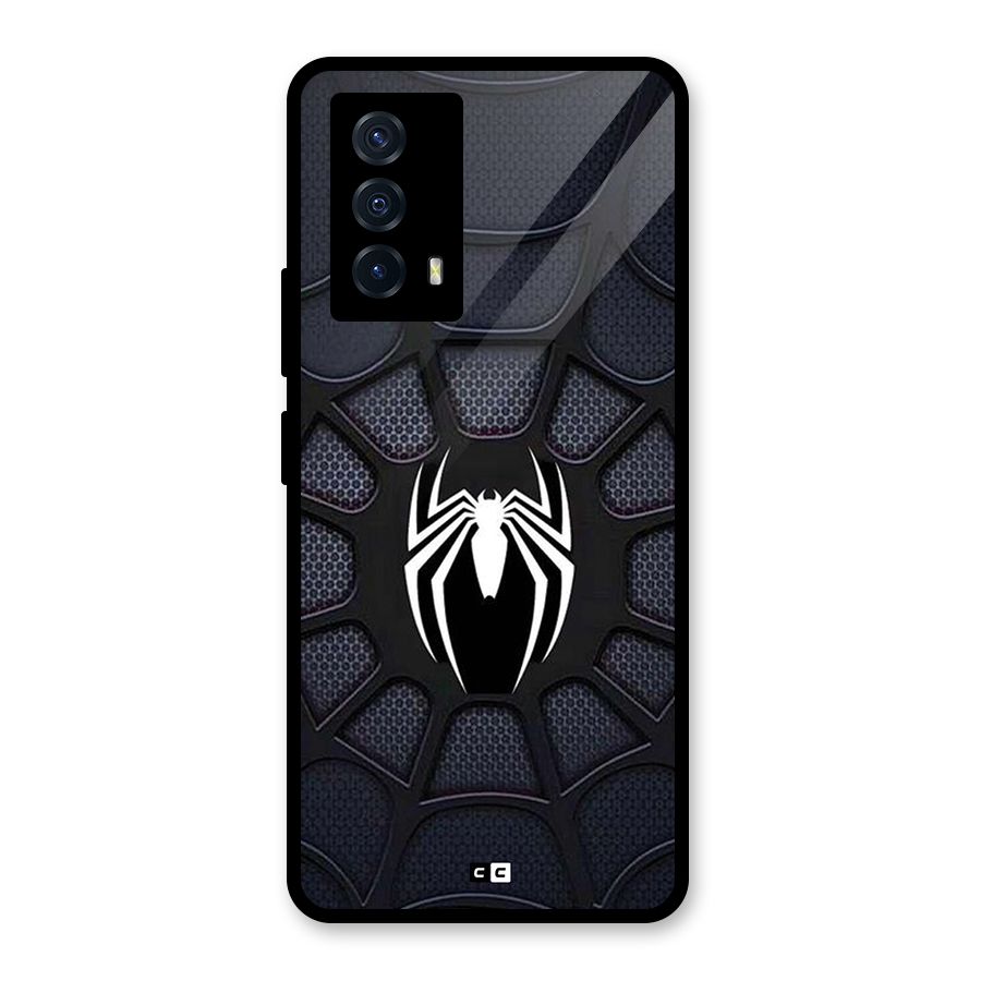 Black Web Glass Back Case for Vivo iQOO Z5