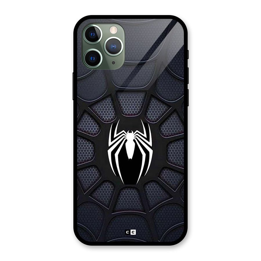 Black Web Glass Back Case for iPhone 11 Pro