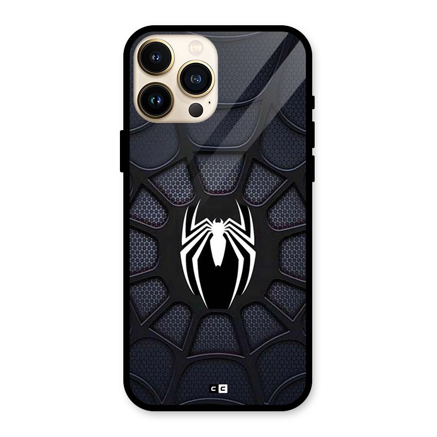 Black Web Glass Back Case for iPhone 13 Pro Max