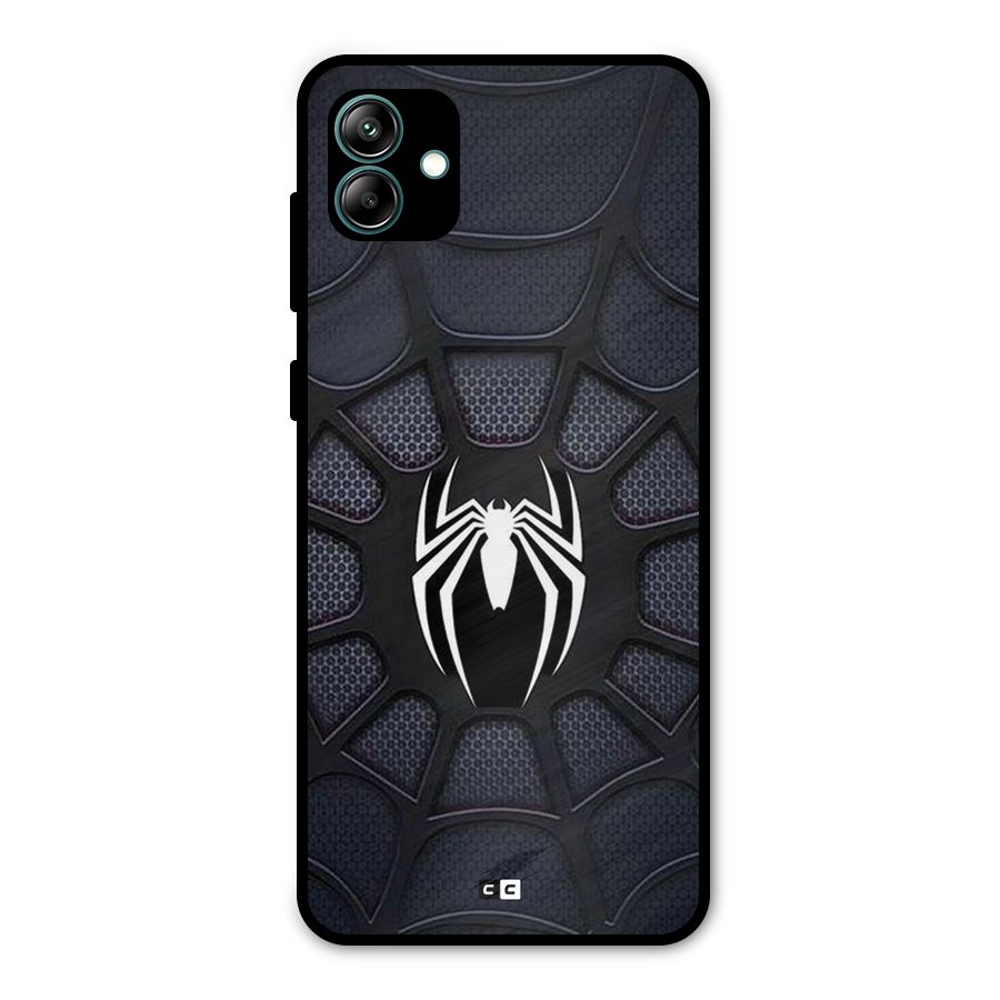 Black Web Metal Back Case for Galaxy A04
