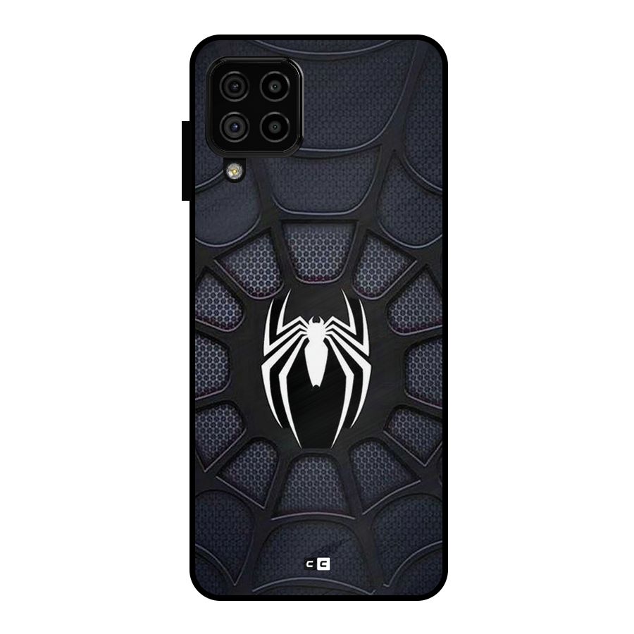 Black Web Metal Back Case for Galaxy A22 4G