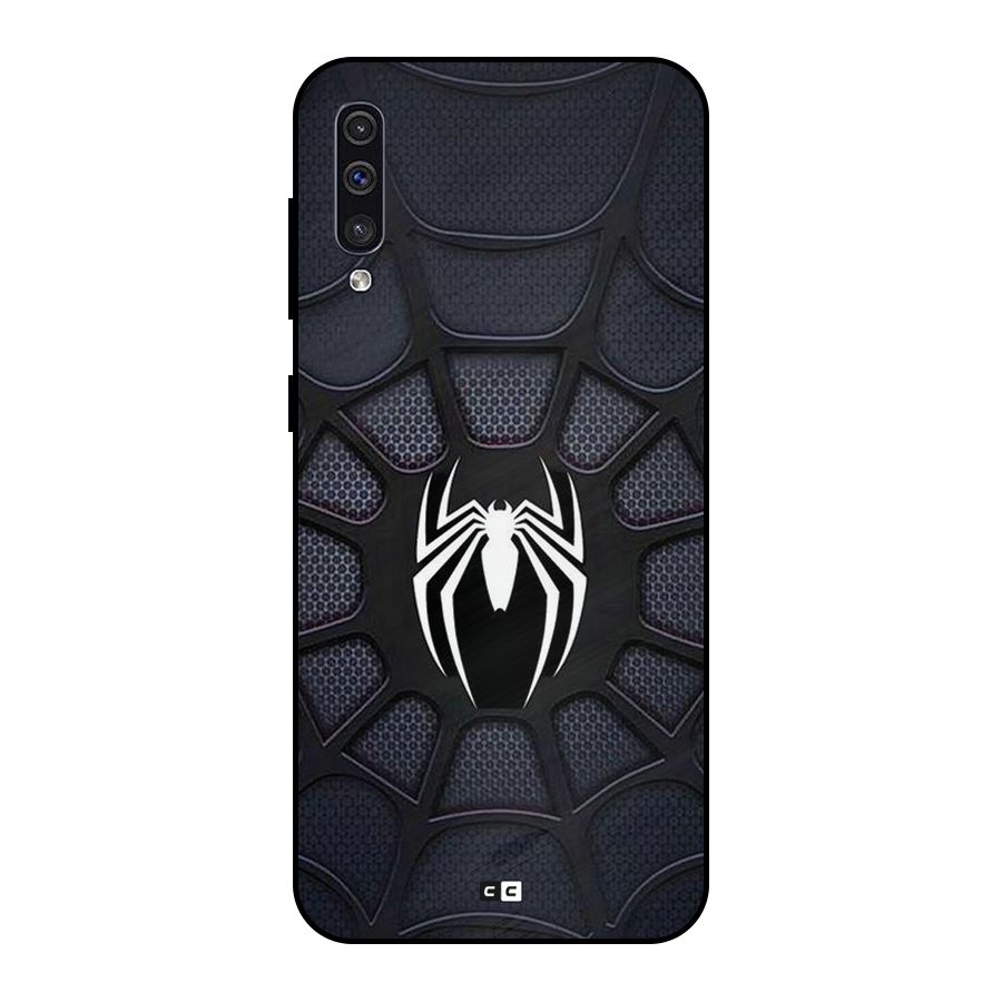 Black Web Metal Back Case for Galaxy A50s
