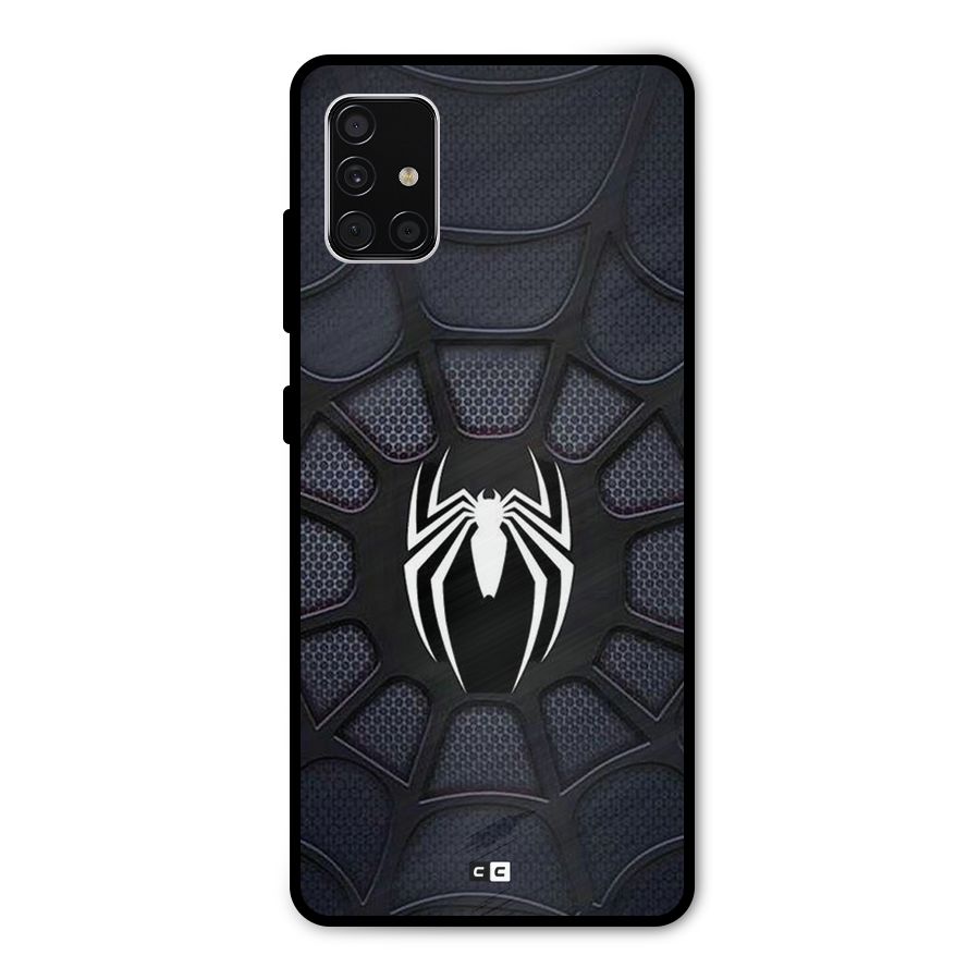 Black Web Metal Back Case for Galaxy A51