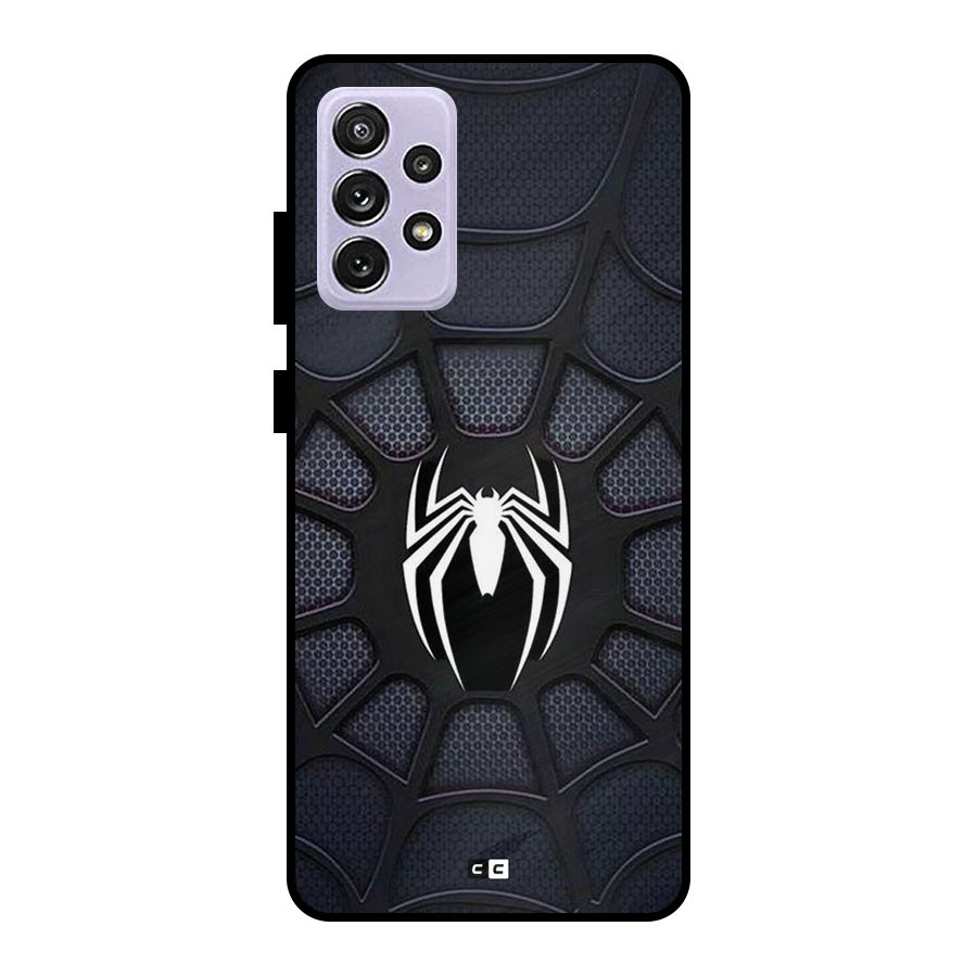 Black Web Metal Back Case for Galaxy A72