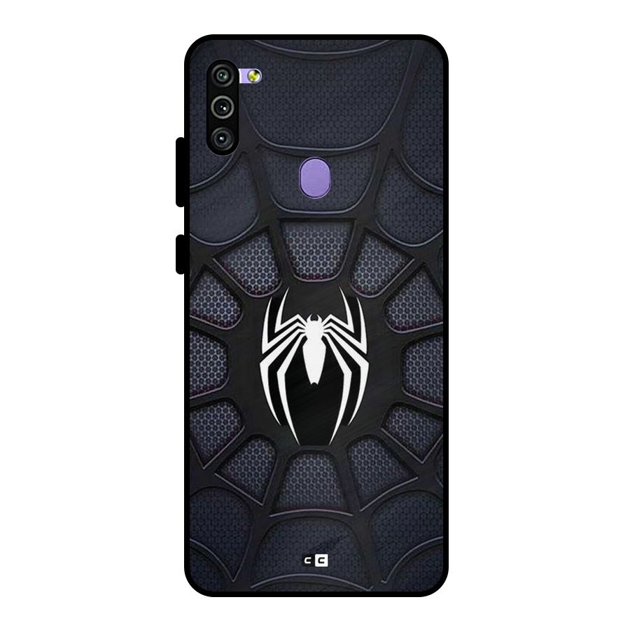 Black Web Metal Back Case for Galaxy M11