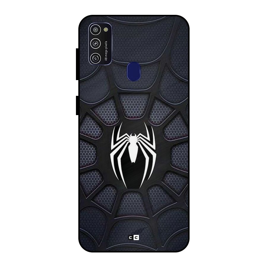 Black Web Metal Back Case for Galaxy M30s