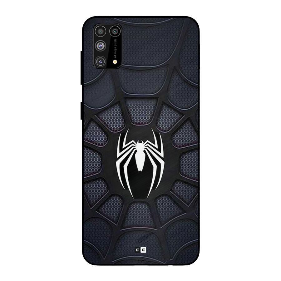 Black Web Metal Back Case for Galaxy M31