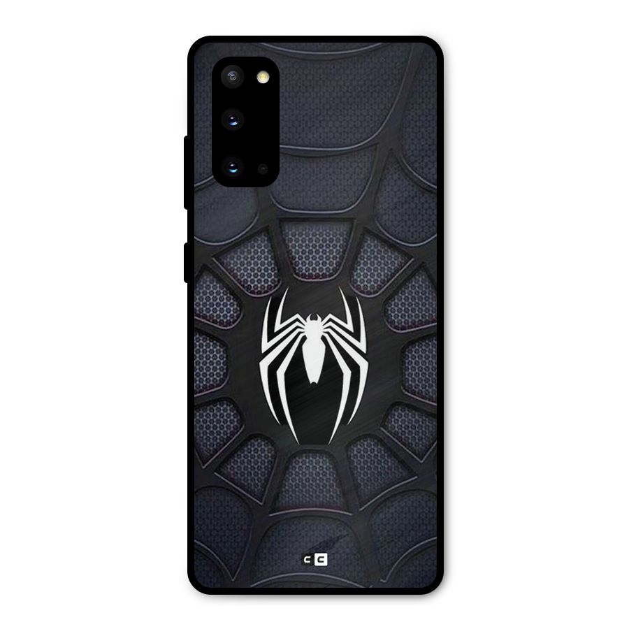 Black Web Metal Back Case for Galaxy S20