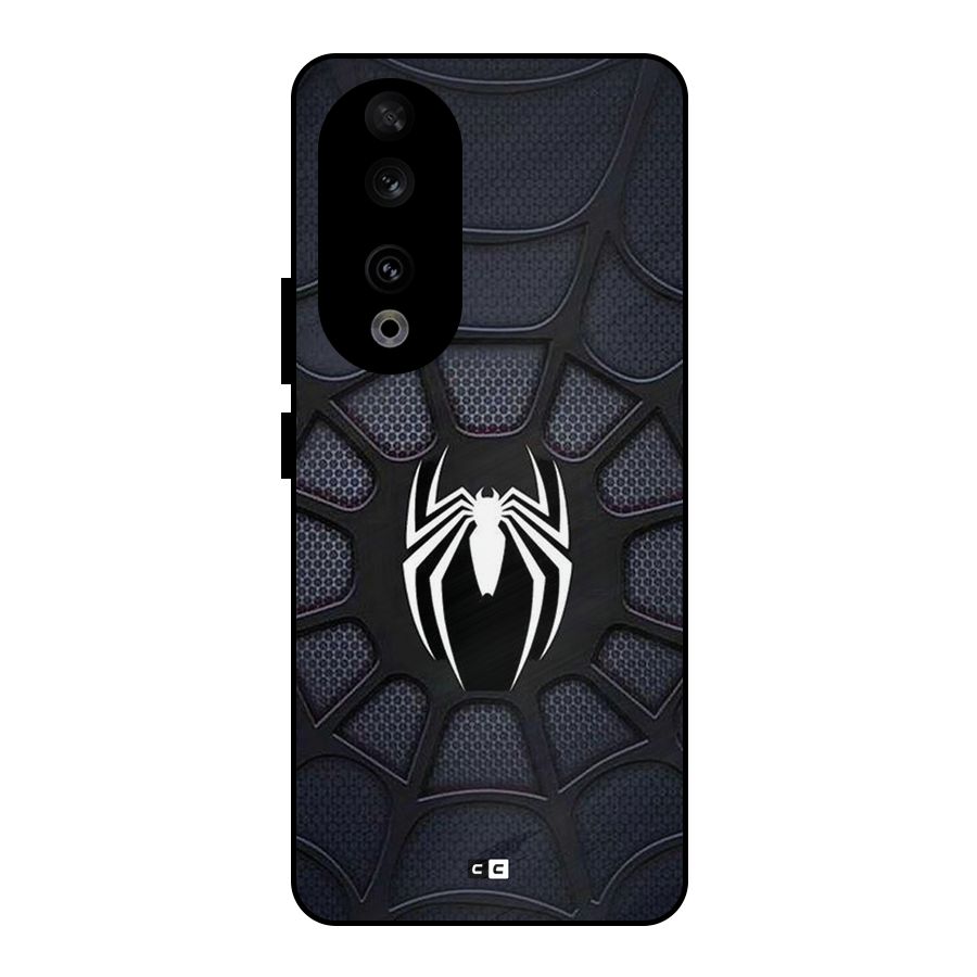 Black Web Metal Back Case for Honor 90