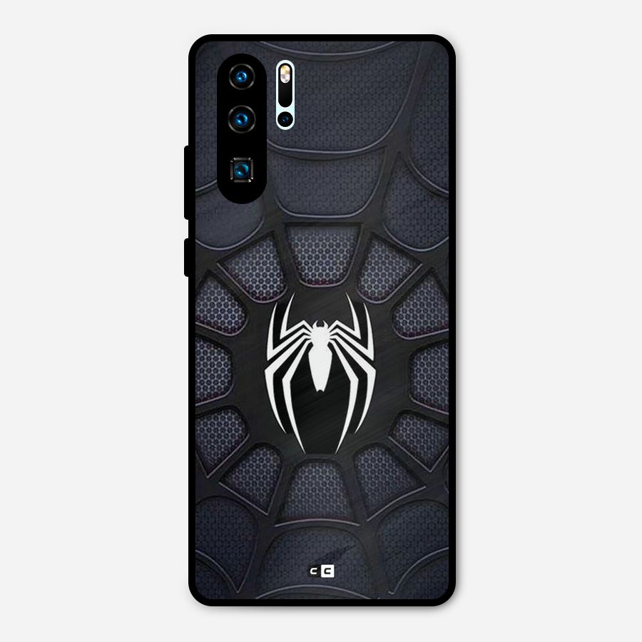 Black Web Metal Back Case for Huawei P30 Pro