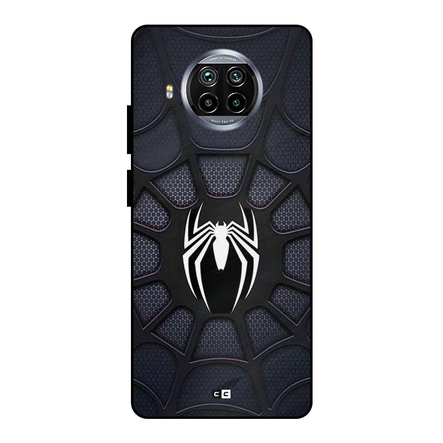 Black Web Metal Back Case for Mi 10i