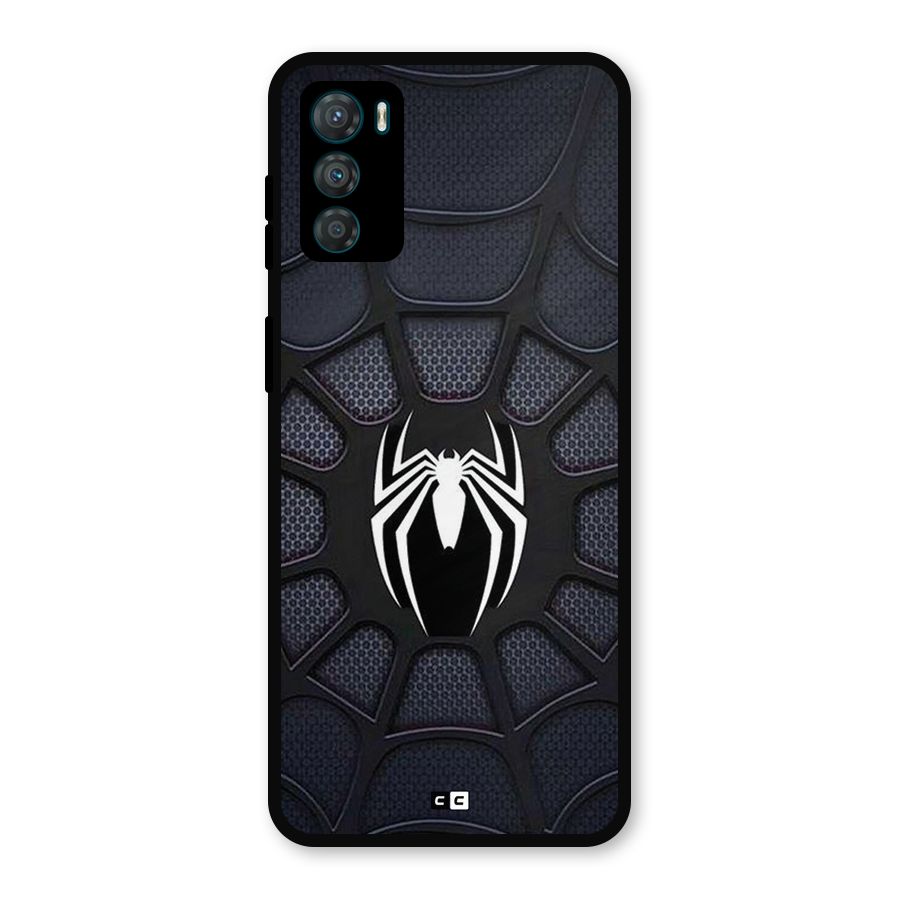 Black Web Metal Back Case for Moto G42