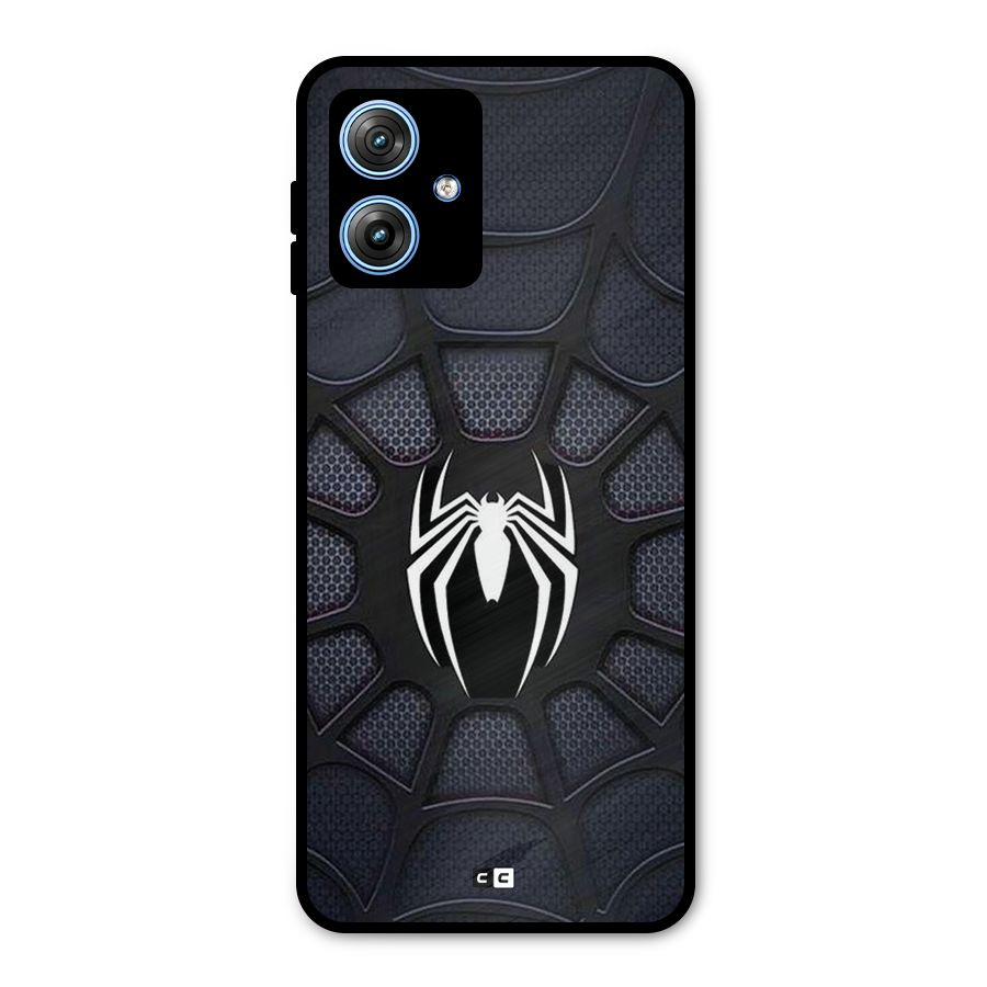 Black Web Metal Back Case for Moto G54